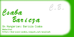 csaba baricza business card